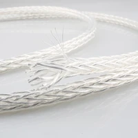 new 1meter braid 8ag high purity silver plated occ speaker cable 16 strands audio speaker wire hifi diy