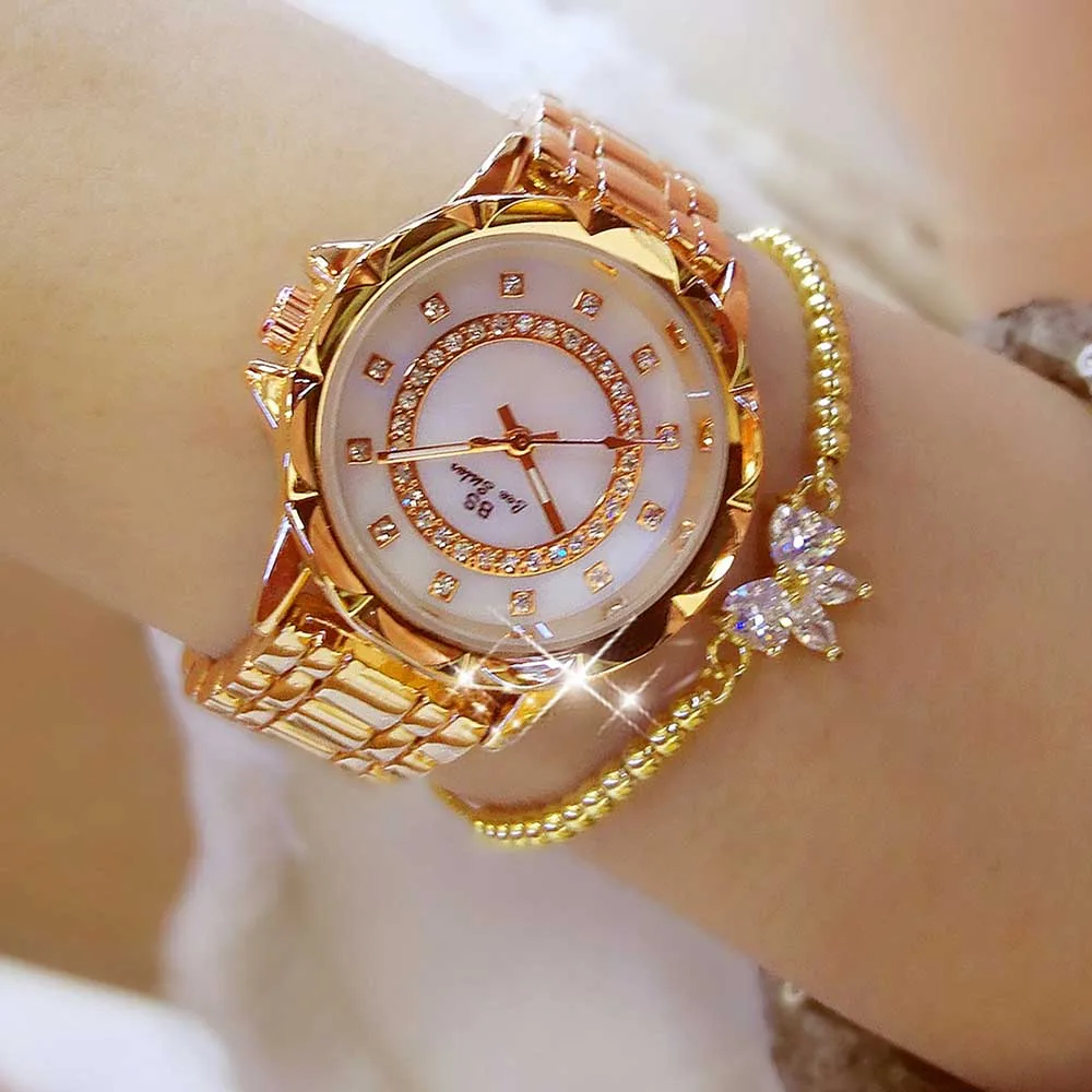 2019 new authentic women's watch high-end bracelet fashion trend versatile quartz waterproof diamond-encrusted women |