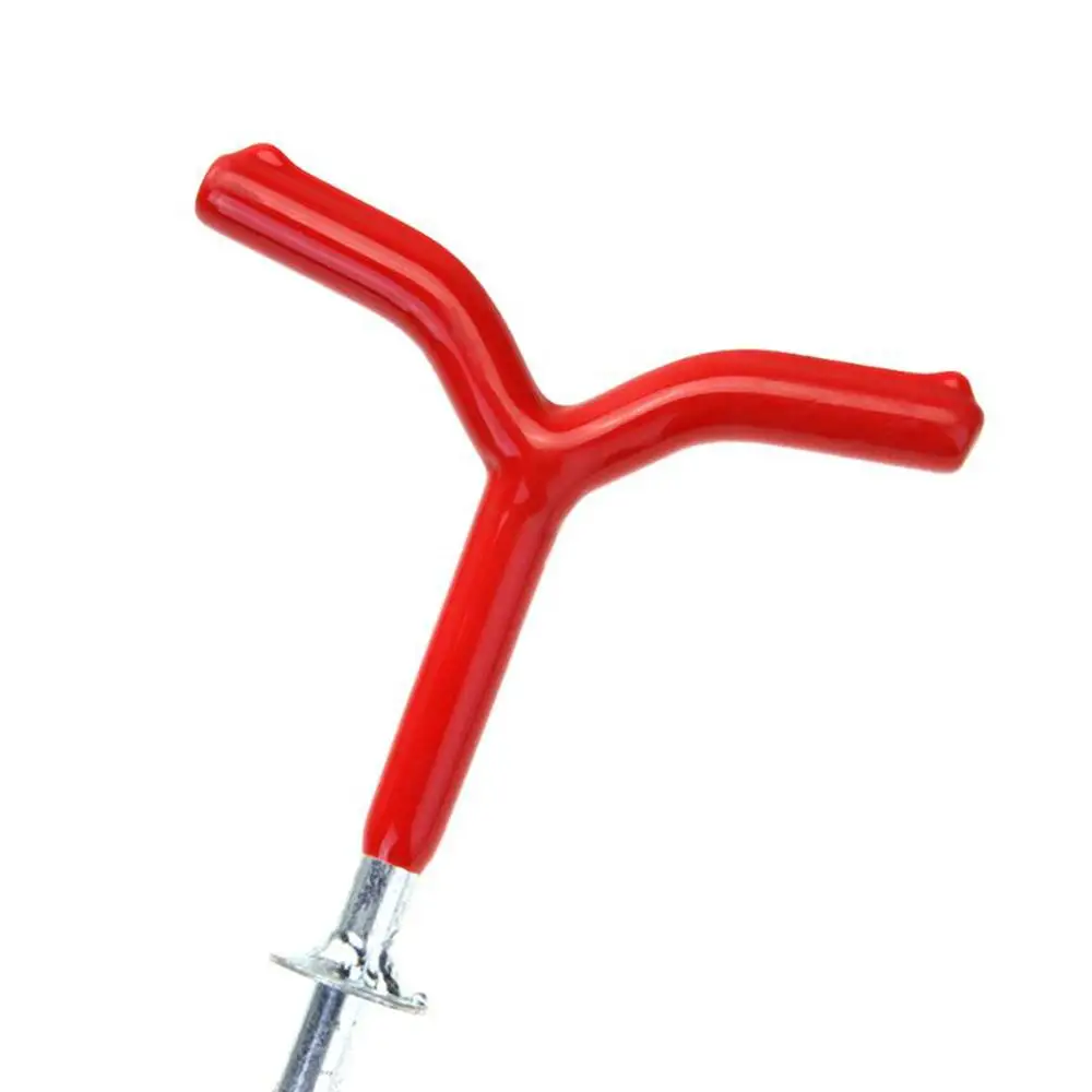 Outdoor Camping Tent Stakes Ice Fishing Screw Rod Stand Y Shape Threads Ground Anchor Holder Rests Rack Pole Pegs | Спорт и