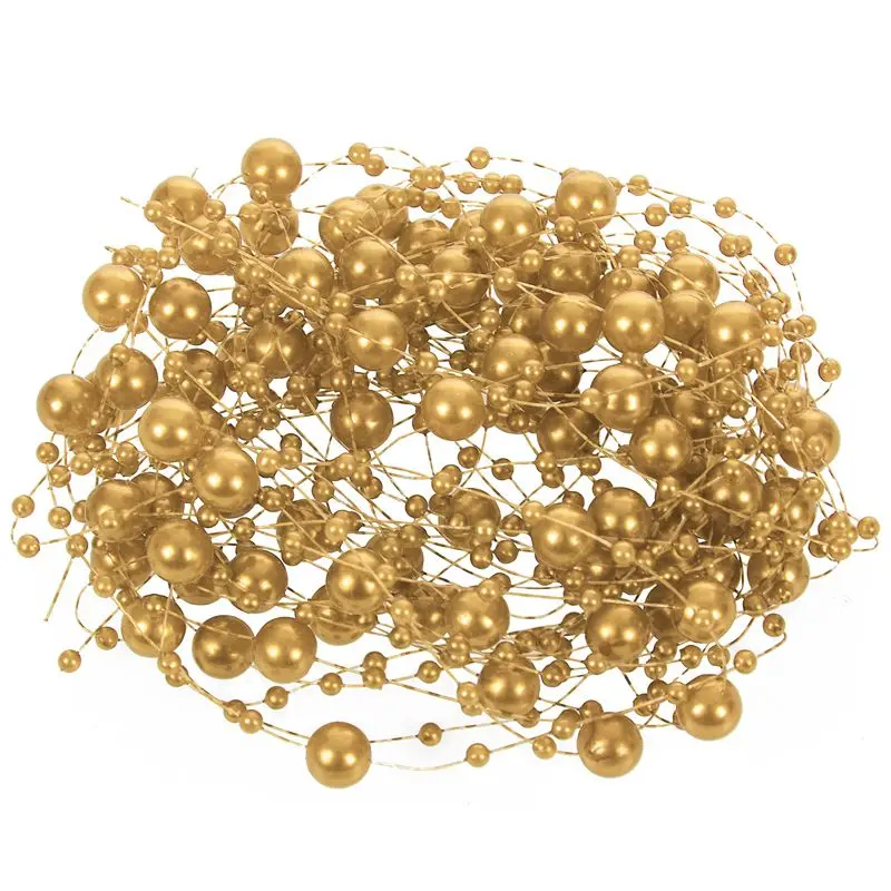5x жемчужная Гирлянда украшение стола свадебное крещение Рождество 1 3 м золото |