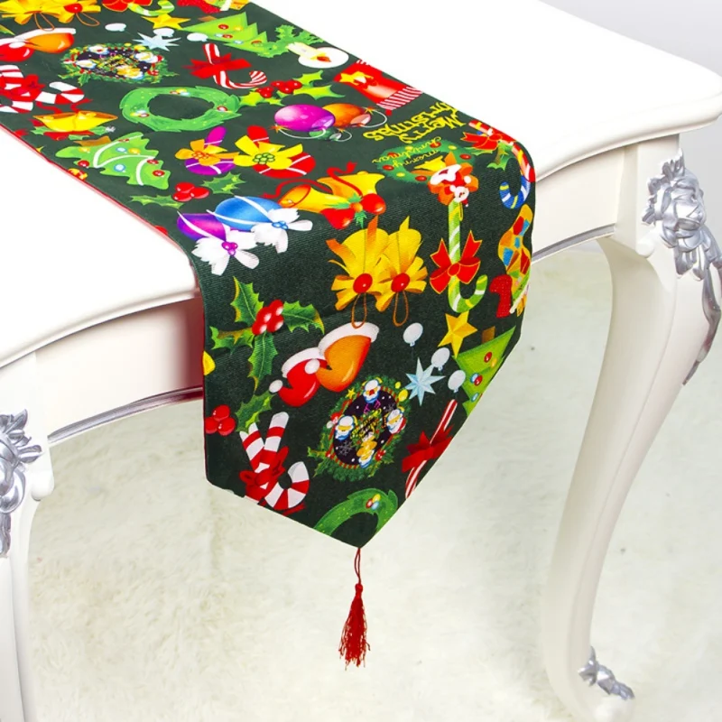 

Trendy Modern Cartoon Christmas Tablecloth Elegant Decor Table Runner Covers New