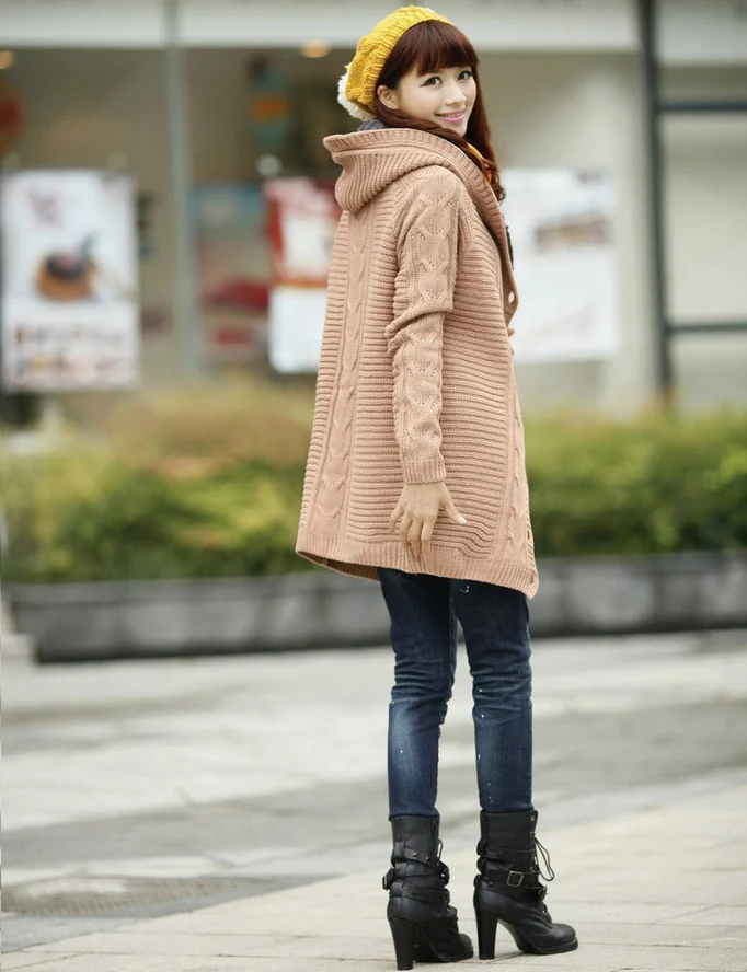 

Women Winter Autumn Plus Velvet Thick Cardigan Knit Jackets Fashion Female Single Breasted Warm Sweater Coats Knitting Tops D558