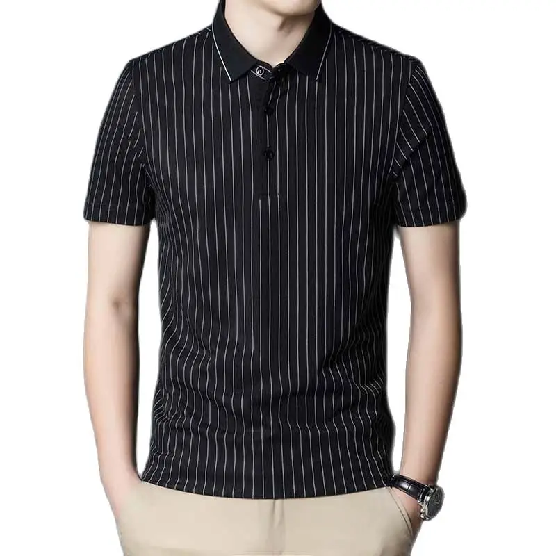 

polo shirt men short sleeve turn down collar slim fit sold color short sleeves silk polo shirt YP708