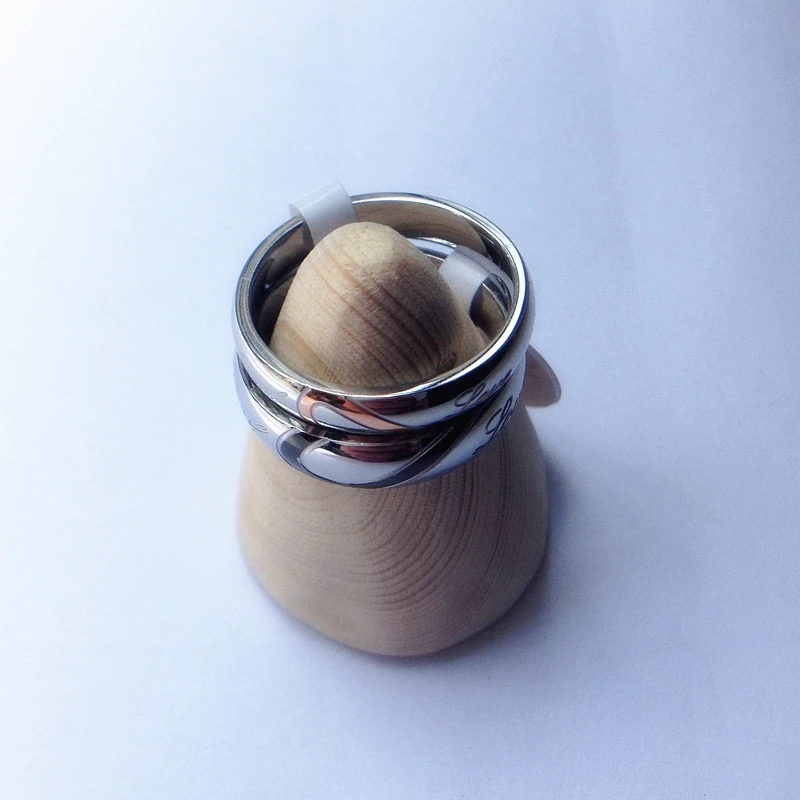 Модные украшения из титановой стали настоящая любовь сердце свадебные кольца