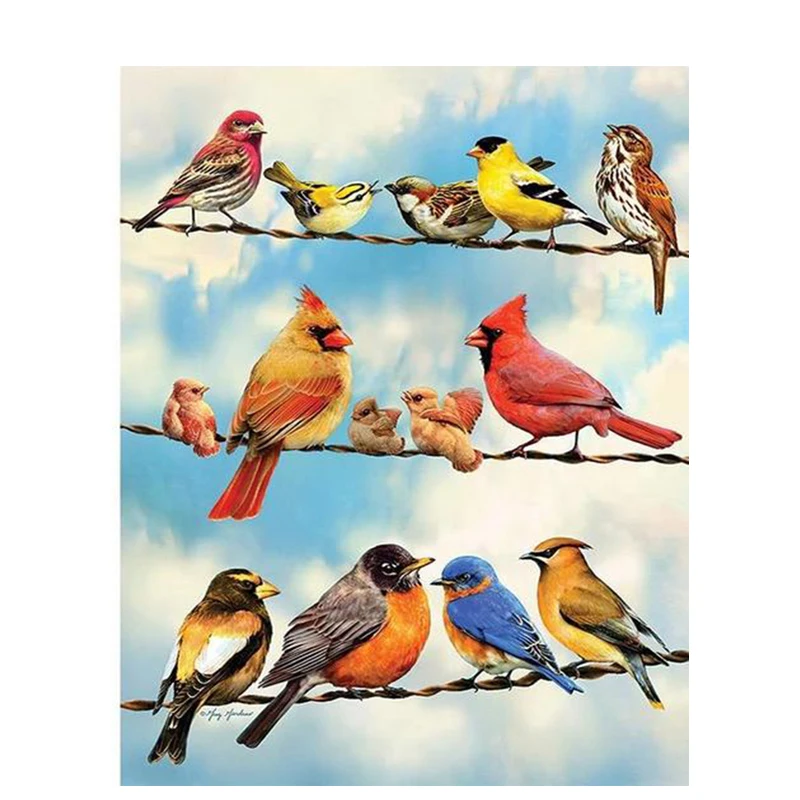 Алмазная живопись с птицами на полюсе 5D сделай сам картина Стразы алмазная