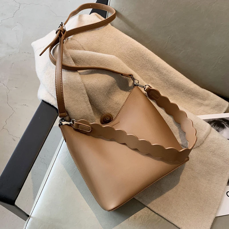 Вместительная сумка мешок через плечо из искусственной кожи для женщин 2020 модные