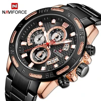 top brand naviforce mens luxury watches multifunction chronograph wristwatch stainless steel waterproof clock relogio masculino