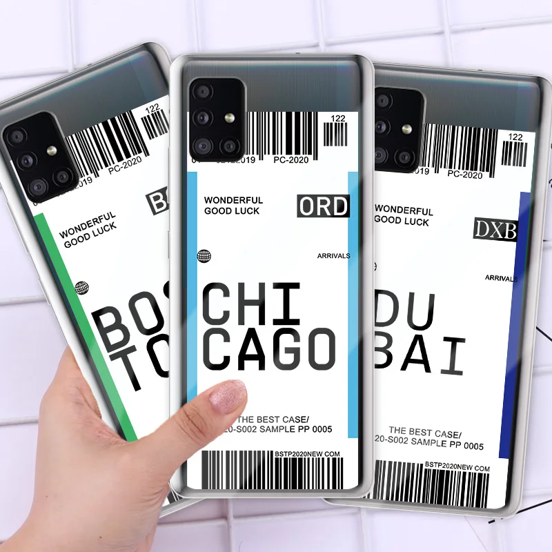 Мягкий чехол с рисунком для Galaxy Note 20 Ultra 10 9 8 билета на самолете Samsung S20 FE S10 Plus S9 S8 |
