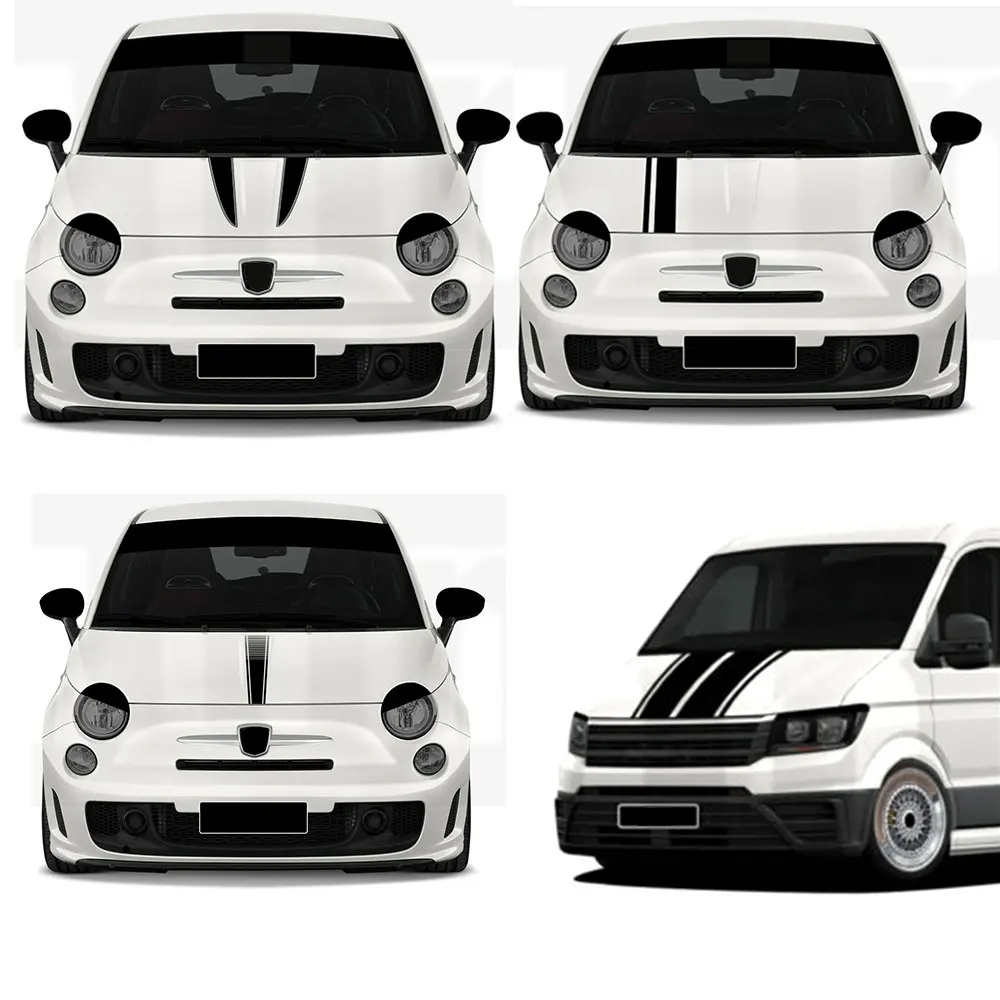 Гоночный автомобиль Спорт в полоску капот автомобиля виниловые наклейки виде