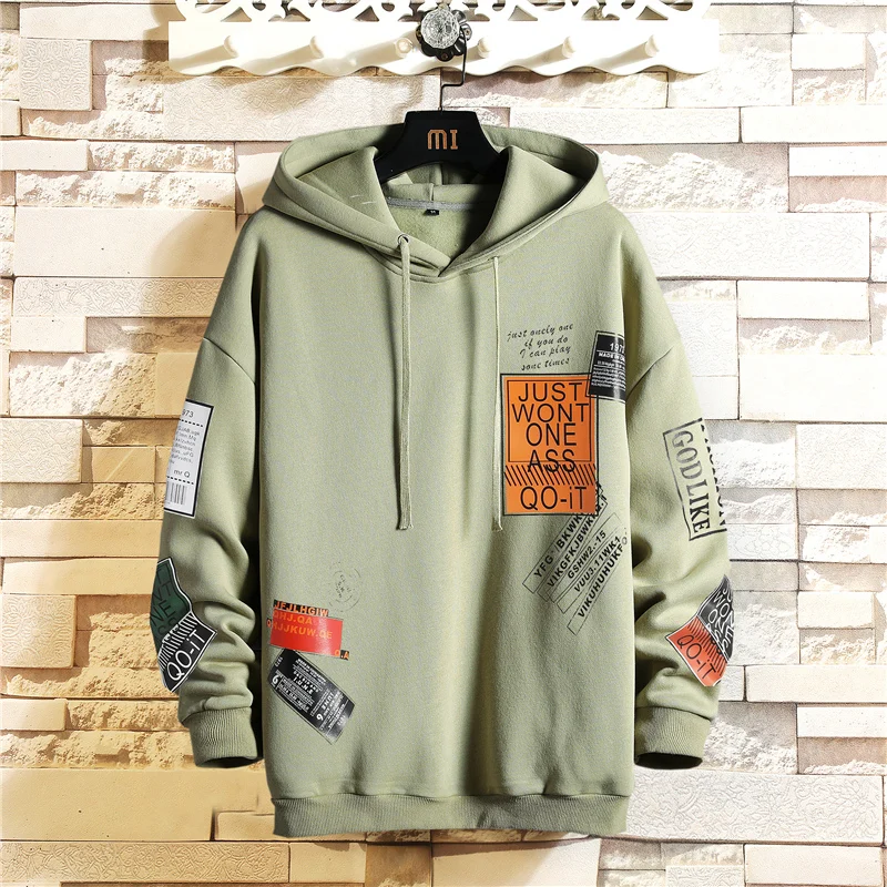

Moletom masculino de patchwork, pullover casual para outono e primavera