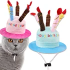 Домашних животных кошки и собаки милые трансформации шляпа-торт ко дню рождения, одежда для домашних животных кошка шляпа Забавный праздновать день рождения