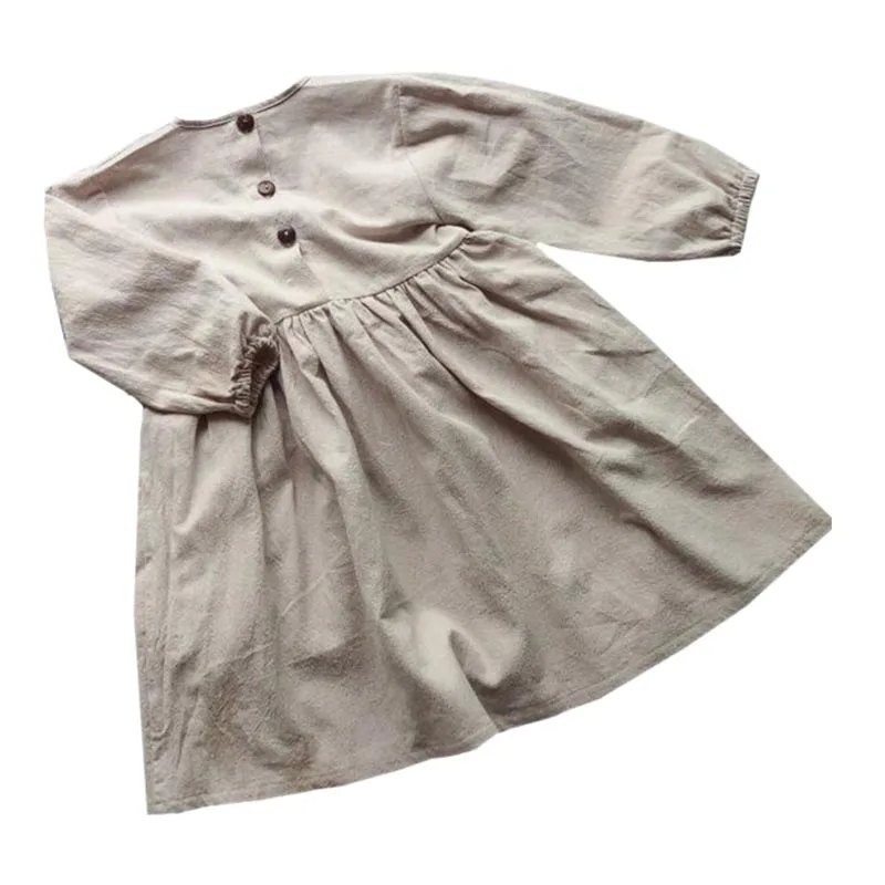 CX21 Khaki Новинка года; платья для маленьких девочек; одежда в корейском и японском стиле; брендовая хлопковая Осенняя Новая повседневная модная одежда принцессы для девочек - Цвет: CX21 Khaki