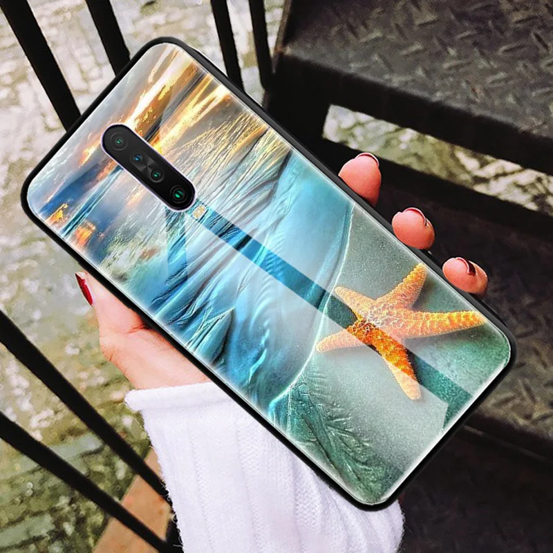 

Starfish at dusk beach Glass Phone Case for Xiaomi Redmi Note 9S 8 Mi Poco X3 NFC 9 7 10T 8T 9T 10 Lite K40 Pro 5G 9C 11 Cover