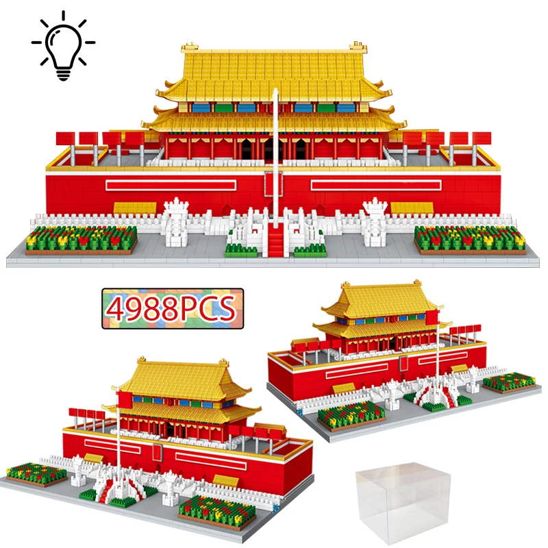 

4998pcs Mini City World Famous House Architecture Street View Building Blocks Tiananmen Square Bricks Educational Toy for Kids