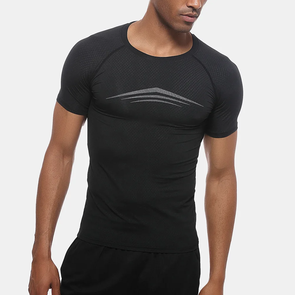 

2020 Autumn New Style Europe and America Cross Border Quick-Drying Tops Short Sleeve T-shirt Outdoor Training Men Yoga Sports Gy