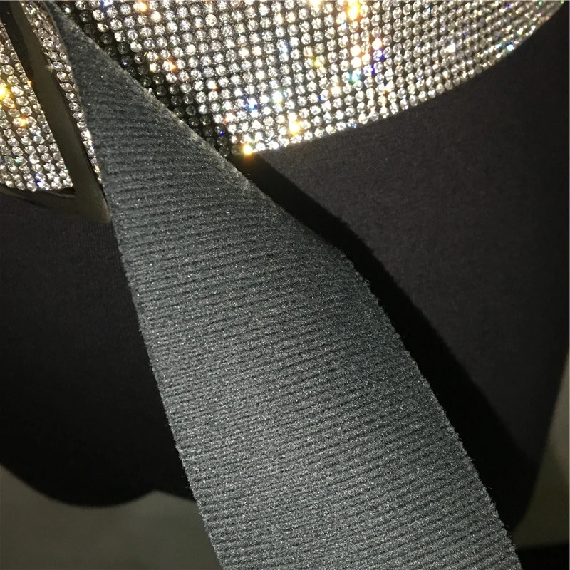 

Fashion Sparkly Rhinestone 110 cm Waist Belt Adjustable Width Women Belt 2021 Hot Selling Hight Street Night Party Accessories