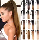 Волосы Mtmei для наращивания волос, термостойкие синтетические прямые накладные волосы для конского хвоста для женщин, 22 дюйма