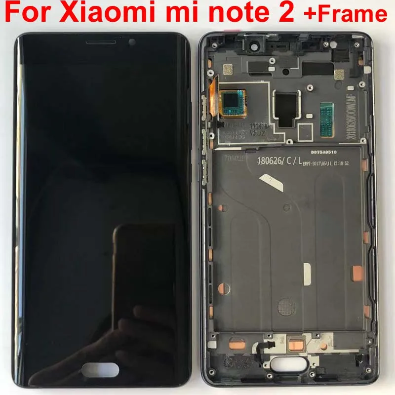 AMOLED для Xiaomi mi Note 2 mi note2 ЖК-дисплей 5,7 дюймов кодирующий преобразователь сенсорного экрана в сборе рамка+ Инструменты