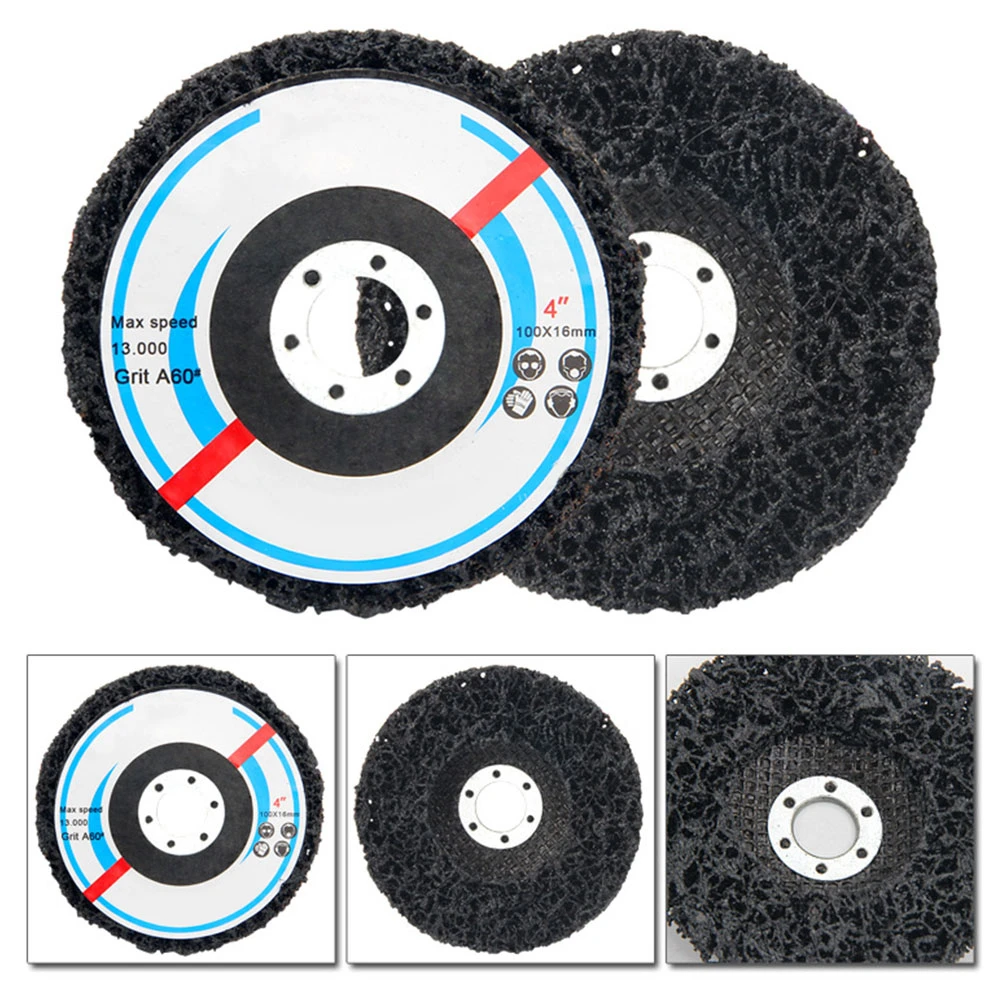 2шт 100*16 мм Поли полосы диск абразивный колеса краски удаления ржавчины чистый