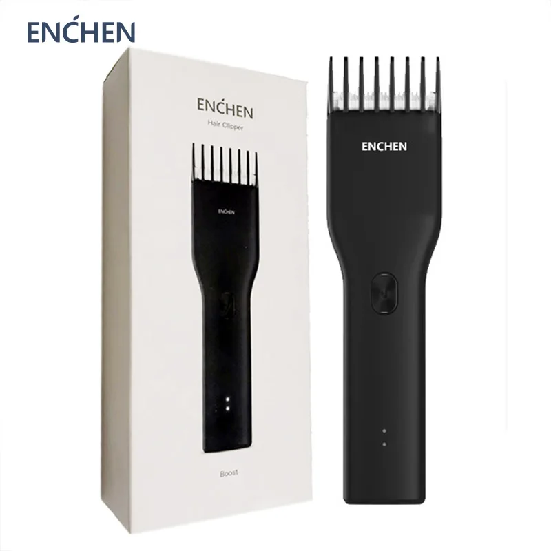  Машинка для стрижки волос ENCHEN аккумуляторная, USB, с регулируемой расческой 