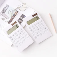 12 digit crystal key dual power portable large screen calculator financial accounting inventory office household stationery