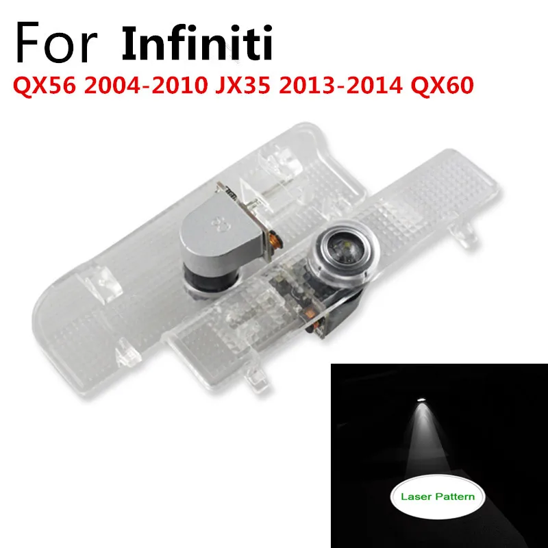 

LED car door welcome laser projector logo ghost light For Infiniti QX56 2004-2010 JX35 2013-2014 QX60 car logo projector 2PCS