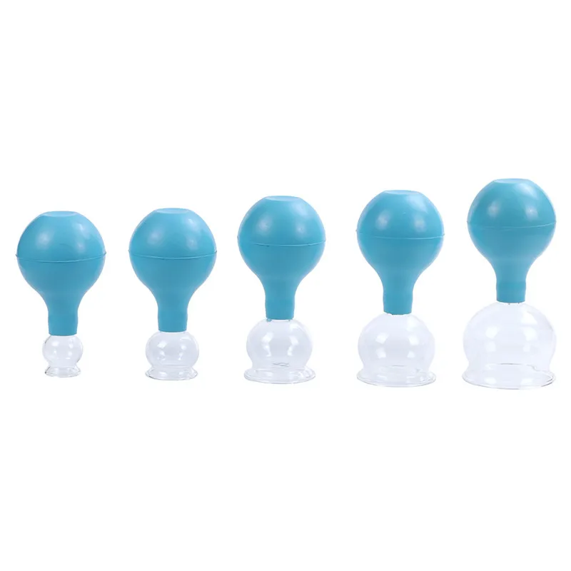 Голубые Резиновые Вакуумные Банки для массажа поликарбонатный вакуумный