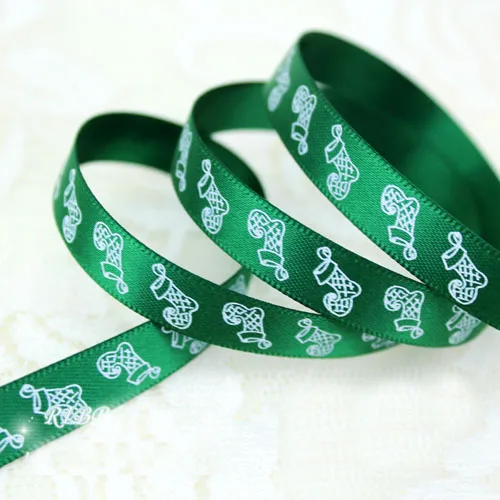 10 мм Рождественская елка перчатки галстук-бабочка атласные ленты с рисунком 5