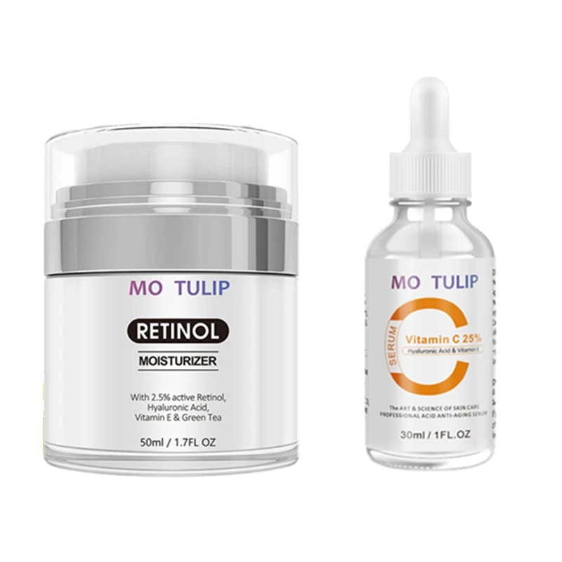 

MOTULIP Retinol Argireline Aloe Vera Collagen Peptides Anti wrinkle Super Vitamin C Serum face Skin care set anti-aging cream