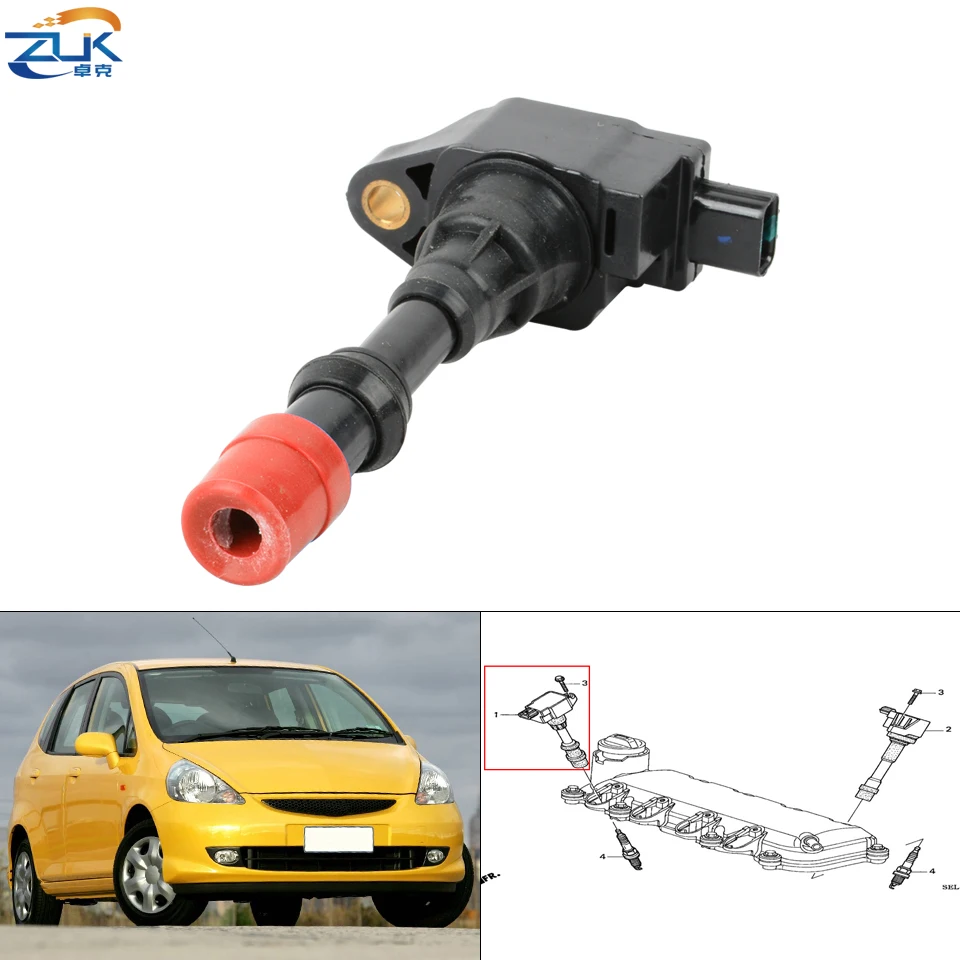 ZUK Свеча зажигания для HONDA CITY 2007-2008 подходит салона 2003-2006 GD6 JAZZ 2005-2008 GD1 1.3L OEM:30520-PWA-003 |
