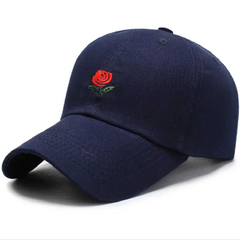

rose baseball cap for women embroidery flower dad hat cap the rapper cotton female cap outdoor sports men