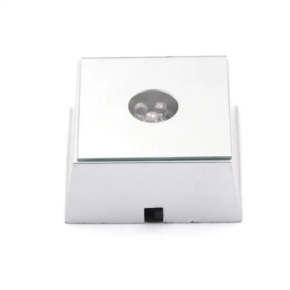 

Light Base Crystal Decoration Ornament Hall Lamp Base Colorful LED Square Display Home Delicate Exhibition Gift Stand Indoor