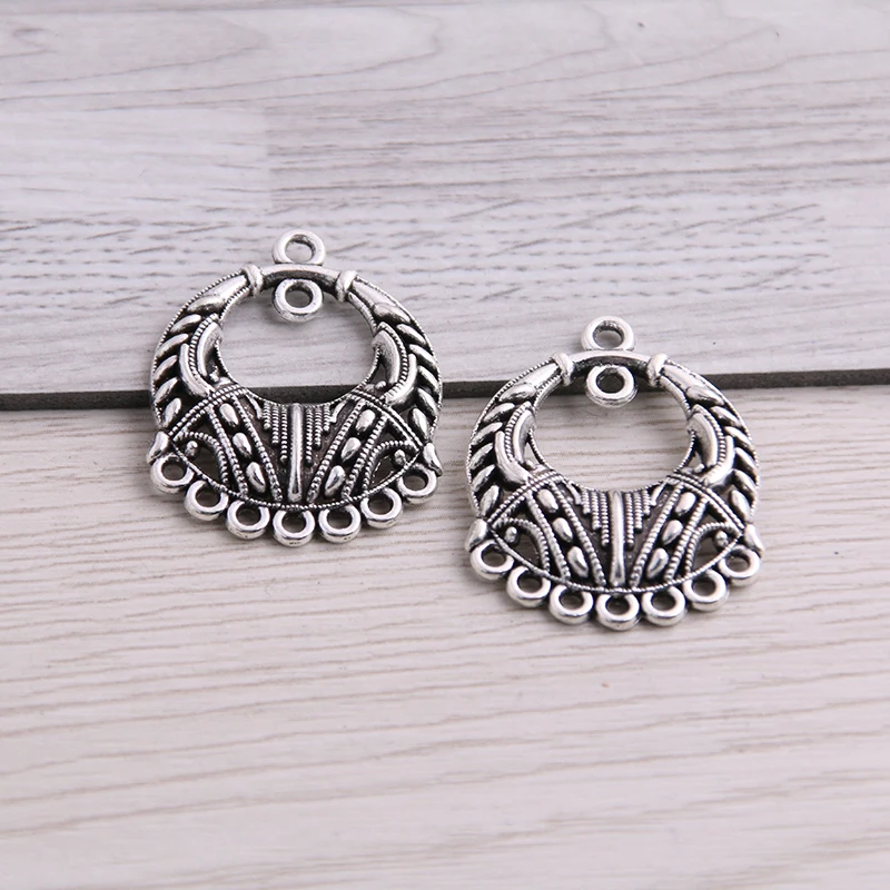 

Круглый соединитель для ювелирных изделий, 20 шт., 22 х28 мм, античный Серебристый цвет, новый продукт, металлический сплав, маркировка ювелирны...