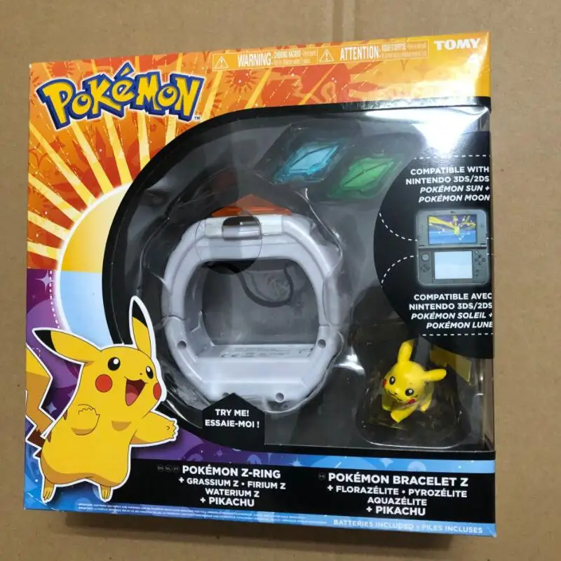 

Pokemon Genuine Elf Ball Belt Pikachu model sun&moon game binding 4D Somatosensory Z Bracelet Z crystal Action Figure Kids Toys