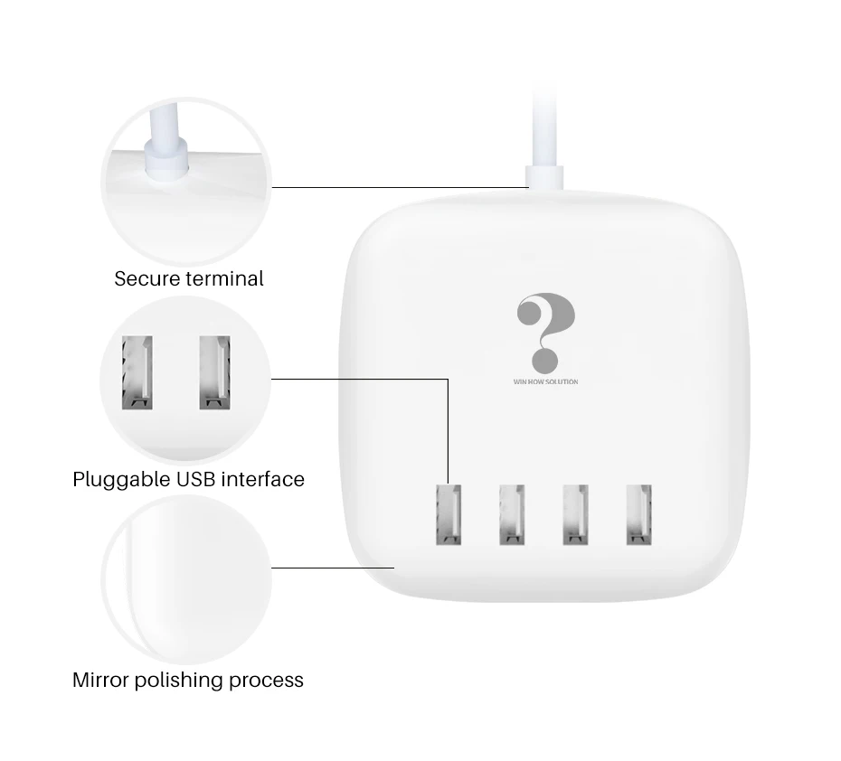 Новое умное 4 usb-порта универсальное телефонное зарядное устройство быстрый адаптер для зарядки настенное настольное зарядное устройство для Xiaomi huawei samsung s10 ipad