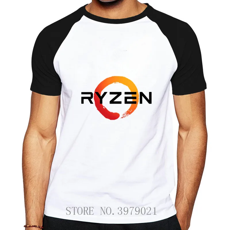 Футболка компьютерная с поддержкой ПК uпроцессор AMD RYZEN программатор geek игровая