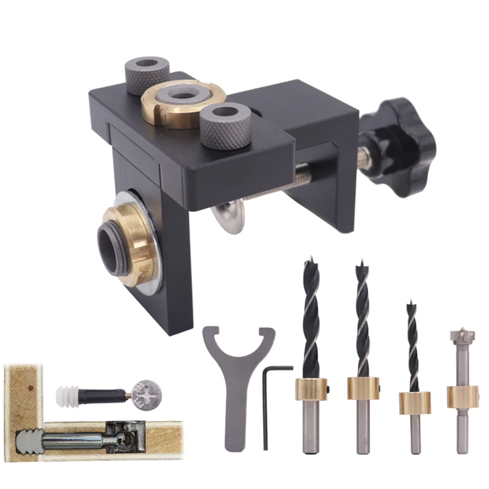 Набор зажимов для дюбелей 3 в 1 инструмент сверления отверстий кармане