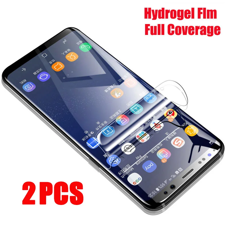 Защитная пленка для экрана 2 шт. Samsung Galaxy S21 S20 S10 S9 S8 плюс гидрогель Note 20 10 9 Plus ультра