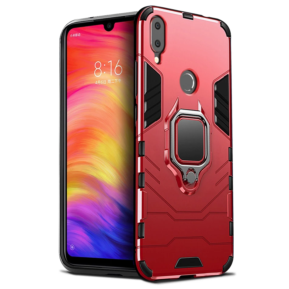 Роскошный чехол для Xiaomi mi Play чехол Xiaomi mi Play силиконовый защитный бампер противоударный чехол для телефона для mi Play чехол 5,84" - Цвет: Red-Finger Ring 1