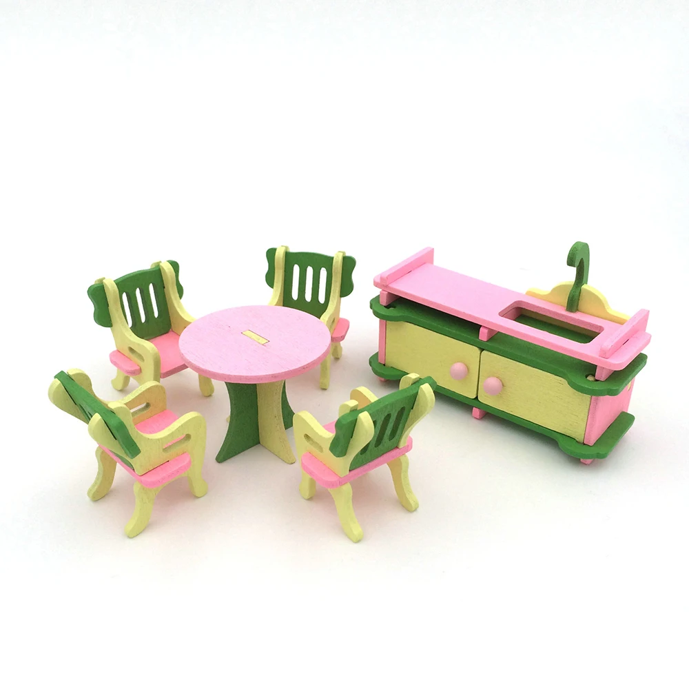 

1/12 миниатюрный деревянный стол для кукольного домика, стул, шкаф, имитация мебели для ресторана, модель для украшения кукольного дома ob11