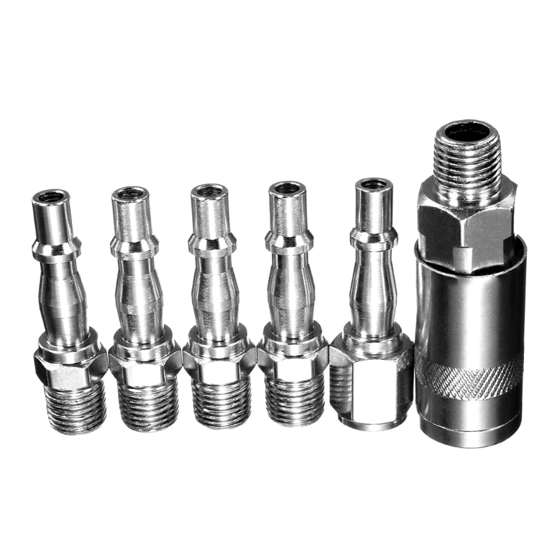 

K1KA 6/12pcs British quick connector for air line hose 1/4” 3/8” compressor accessory connector quick release kit