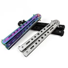 Складная расческа из нержавеющей стали тренировочный нож-бабочка расческа для бороды щетки для усов складной инструмент для укладки волос