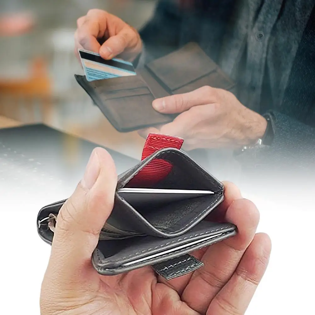 Кошелек с язычком 2020 кошелек RFID-блокировкой складной минималистичный передним
