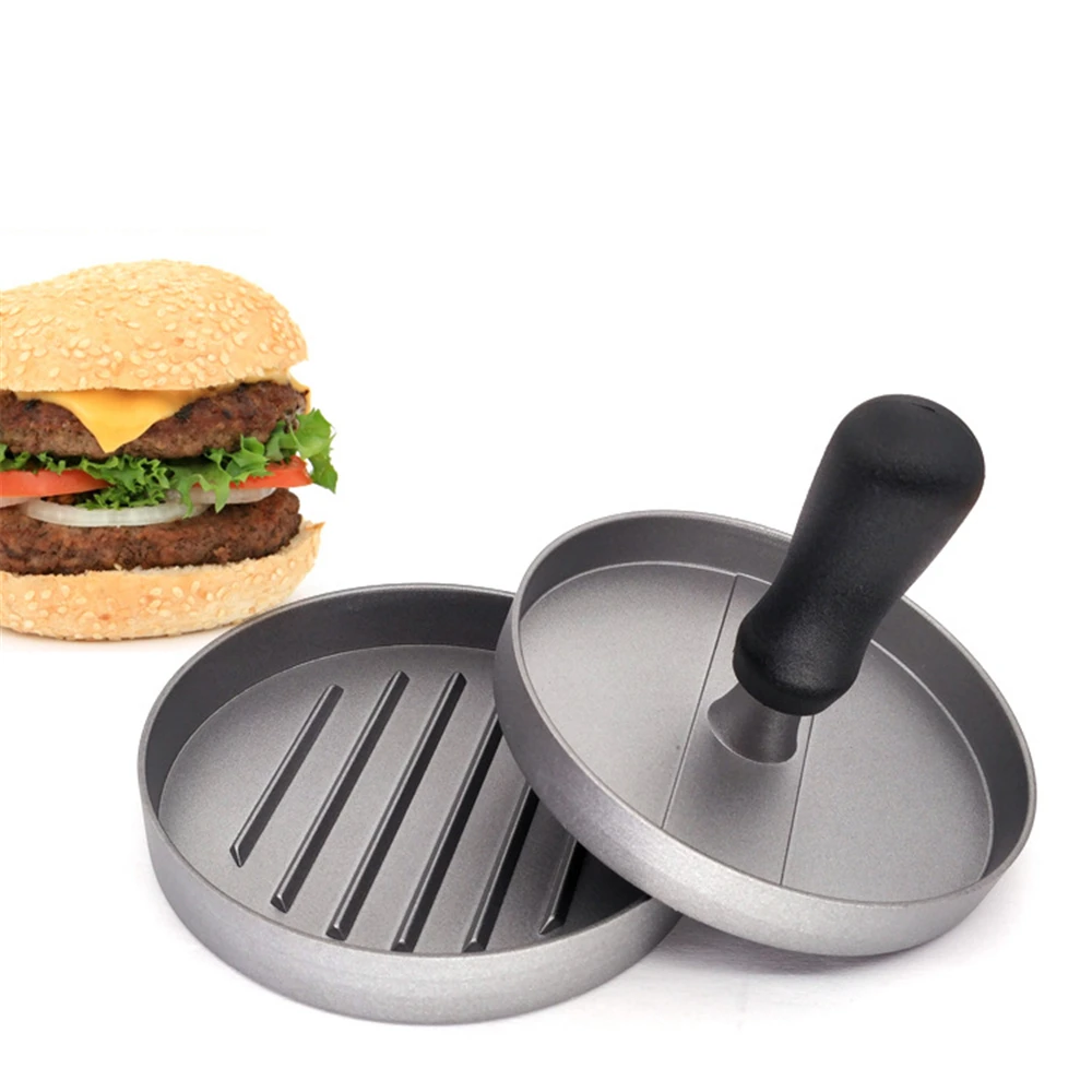 Кухонный круглый пресс для бургеров из цинкового алюминиевого сплава