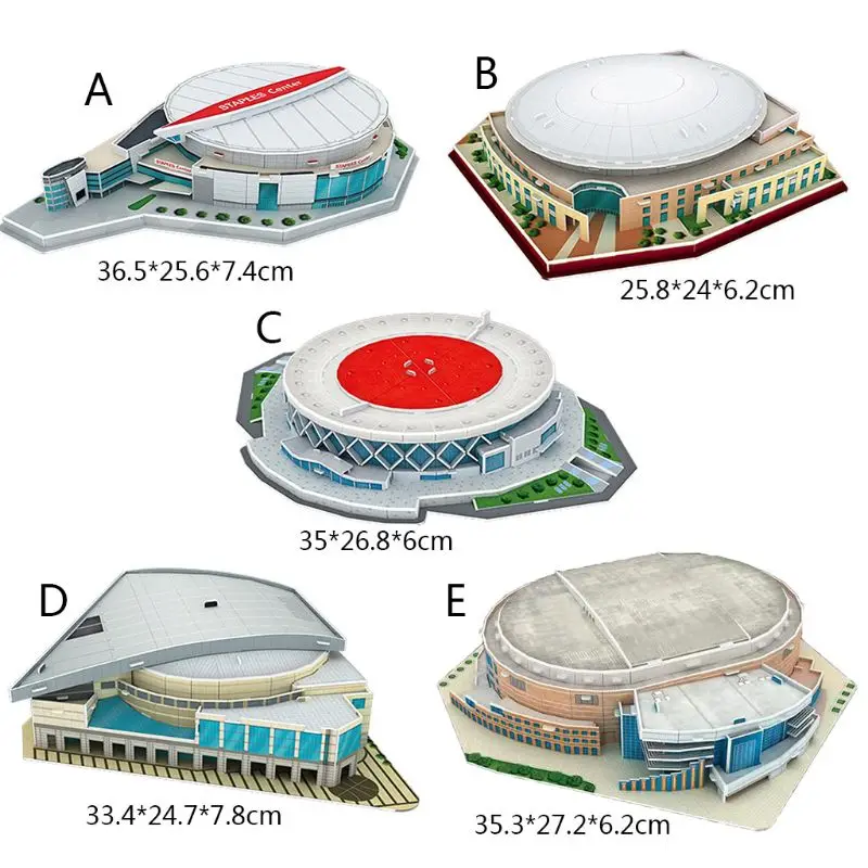 

3D Puzzle Jigsaw World Basketball Court Stadium Playground DIY Assembled Model