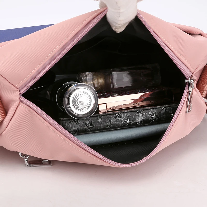 Модная сумка через плечо женская новая холщовая панельные светлые портативные