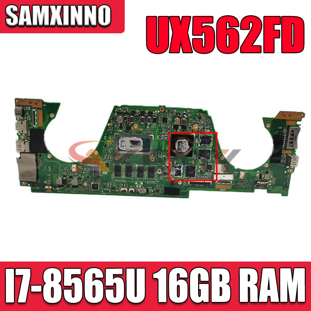 

60NB0JS0-MB1111 для ASUS Q536FD UX562F UX562FD материнская плата для ноутбука REV.2.0 с фотомагнитом 16 Гб I7-8565U 100% протестированная работа