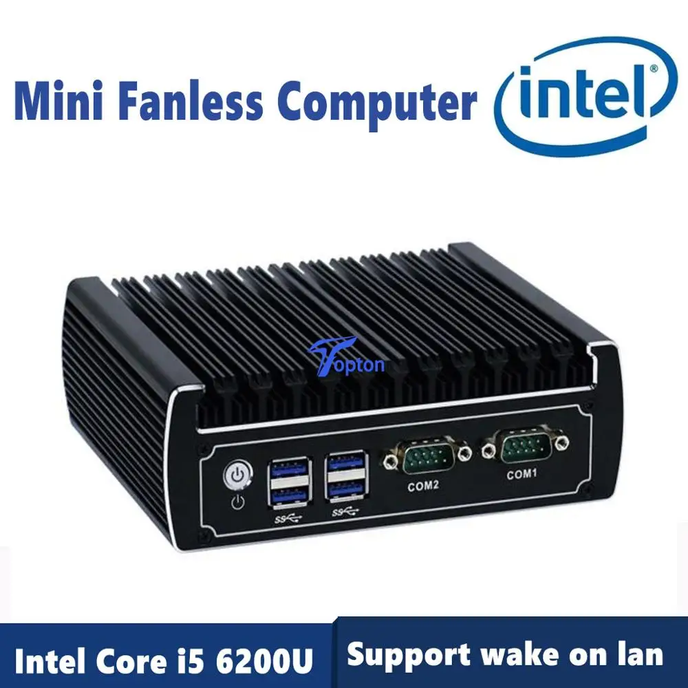 Мини ПК Pfsense компьютерный процессор Intel Core i5 6200U i3 6100U DDR4 Ram Dual NIC 2COM AES NI 4K DP HDMI
