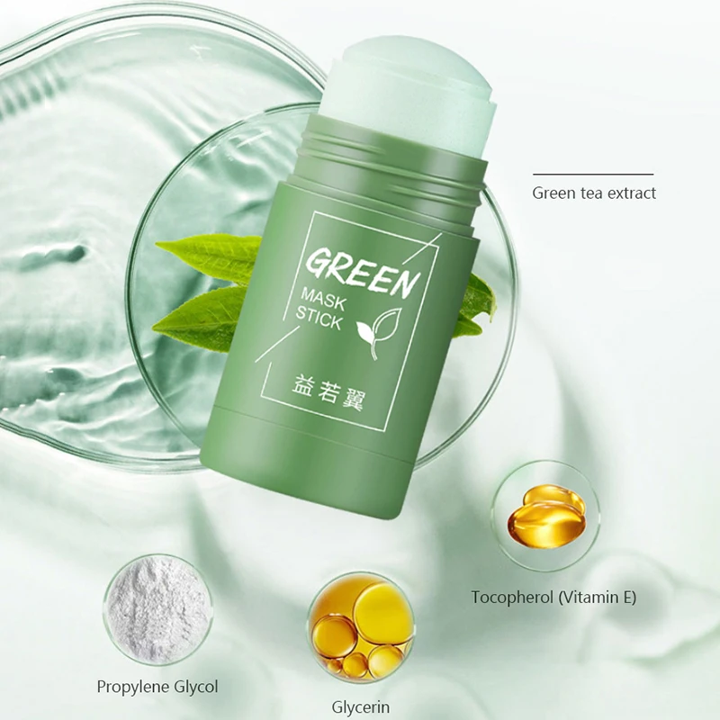 

Очищающая зеленая палочка, маска для зеленого чая, очищающая фотомаска, маска для контроля жирности, отбеливающая маска от акне, баклажан
