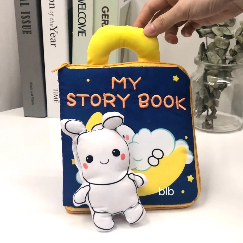Игрушки Монтессори для детей 1 год детские книги обучение 3D Тихая тканевая книга